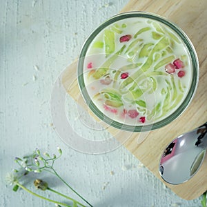 Cendol or Iced dessert of Thailand