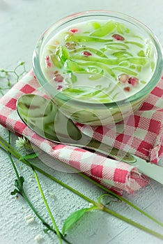 Cendol or Iced dessert of Thailand