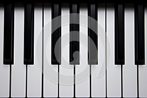 Piano keys - Cenital view photo