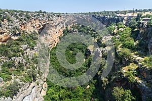 Cennet and Cehennem or heaven and hell sinkholes in Taurus Mountains, in Mersin Province, Turkey.