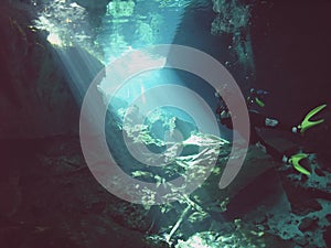 Cenote diver