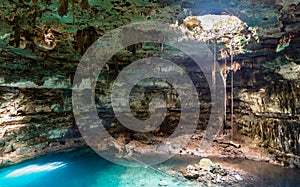 Cenote Dzitnup in Yucatan, Mexico