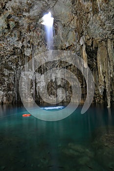 Cenote X-Keken (Dzitnup) in Yucatan peninsula, Mexico.