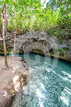 Cenote near Tulum, Mexico photo