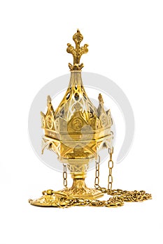 Censer hung on white background