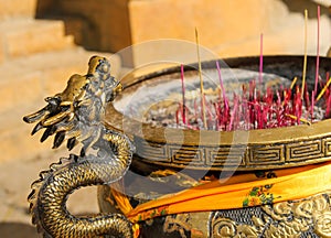 Censer in songzanlin tibetan monastery photo