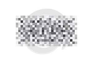 Censor blur effect texture for face or nude skin. Blurry pixel transparent censorship rectangle. Vector illustration