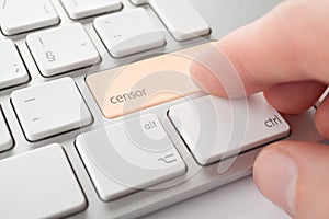 Censor internet concept