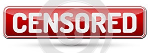 CENSORED - Abstract beautiful button with text.