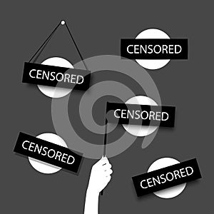 Censored bar design elements.