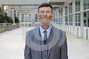 Censored businessman unable to express his opinion