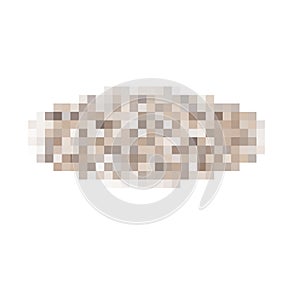 Censored pixel oval bar. Nudity skin or sensitive text adult content cover. Censored picture vector illustration.