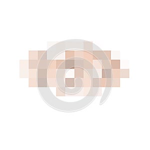 Censored pixel oval bar. Nudity skin or sensitive text adult content cover. Censored picture vector illustration.