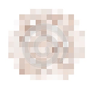 Censored pixel round bar. Nudity skin or sensitive text adult content cover. Censored picture vector illustration.