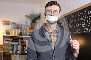 Censored school teacher feeling the oppression photo