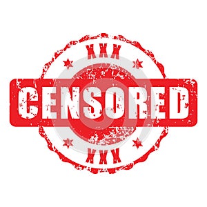 Censored stamp photo