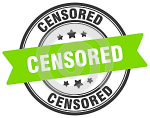 censored stamp. censored label on transparent background. round sign