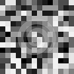 Censorship rectangle. Squre pixel in grey tone color background