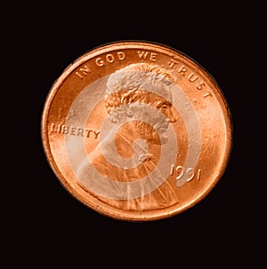 One US Cent coin