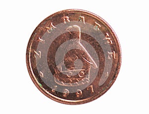 1 Cent coin, 1980~1999 - 1st Circulation Series, Bank of Zimbabwe photo