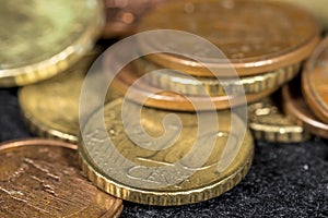 Cent euro coins