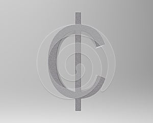 Cent symbol sign isolated centas sent 3d render photo