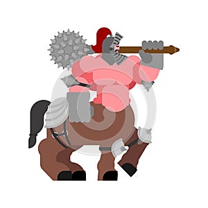 Centaur in armor. Powerful half-man half horse. Mythical Monster photo