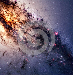 Centaurus A Close Up Enhanced Universe Image Elements From NASA / ESO | Fractal Art Background Wallpaper