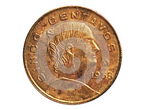 5 Centavos coin, 1905~1992 - Estados Unidos Mexicanos Circulation serie, Bank of Mexico photo