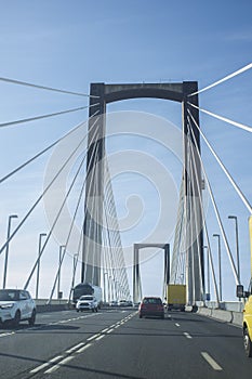 Quinto Centenario bridge taken with daily traffic photo