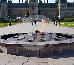 Centennial Flame in Parliament Hill, Ottawa, Canada
