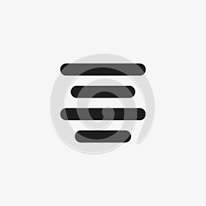 Center alignment vector icon. Document editor button sign for web site and mobile app