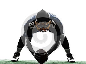 Center american football player man silhouette