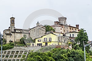 The center of Barolo with historical buildings