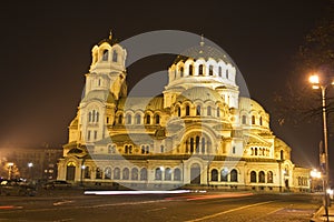 The center of Bulgaria - Sofia, by night