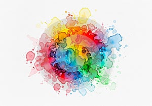 From the center, creating an energetic composition with soft