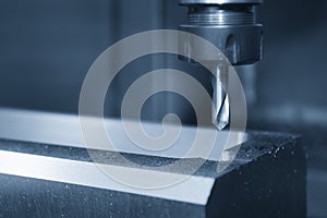 The center drill tool on the CNC milling machine