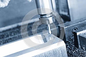 The center drill tool on the CNC milling machine