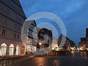 The center of Fritzlar by night