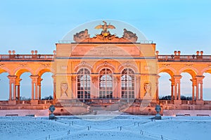 Center of Glorietta at Schonbrunn Park at winter