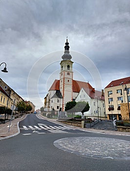 center of Lenart in Slovenske Gorice. Town in Slovene Hills. Slovenia. Europe