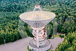 Center for long-distance space communications, satellite antenna