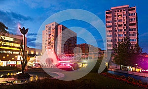 Center of Pitesti in night illumination