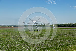 Center pivot crop irrigation or irrigating system for farm management