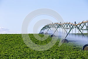 Center pivot crop irrigation system for farm management