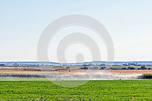 Center pivot irrigation systems working near Prieska