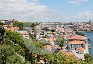Center of Porto by the river Douro in Portugal