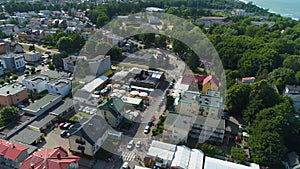 Center Souvenir Shops Wladyslawowo Brzozowa Aerial View Poland