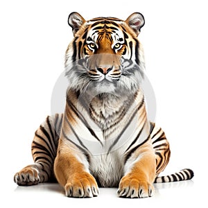 Tiger isolated in white background