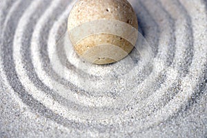 Centered zen pebble photo